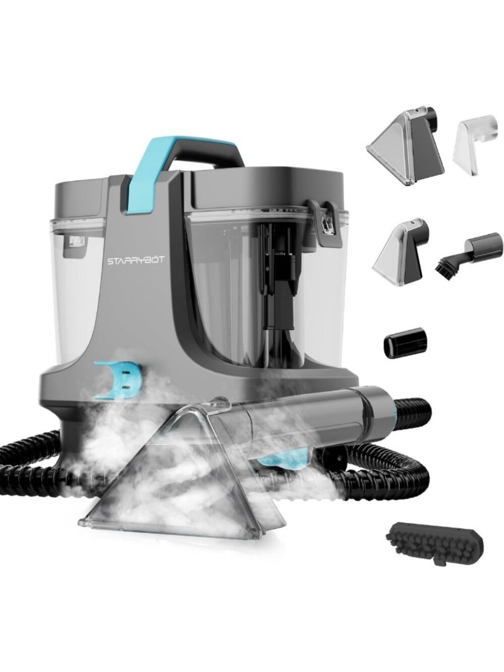 Portable Carpet Cleaner with Steam, 18Kpa Spot Cleaner for Deep Cleaning
